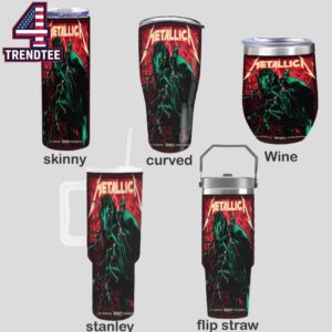 Metallica Puskas Arena Budapest 2026 June 11th 13th Pop Up Wine Stanley Flip Straw Cup Tumbler