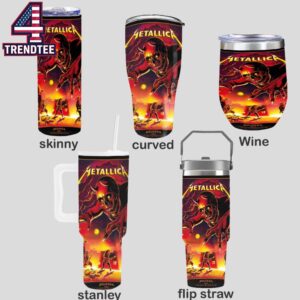 Metallica Stadio Renato Dall’Ara 2026 M72 Bologna June 3rd Wine Stanley Flip Straw Cup Tumbler
