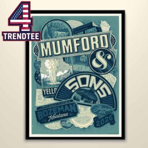 Mumford And Sons Bobcat Stadium 2026 Bozeman Montana June 4th Home Decor Poster Canvas