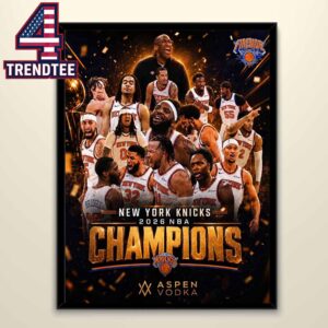 New York Knicks 2026 NBA Champions Fireside Home Decor Poster Canvas