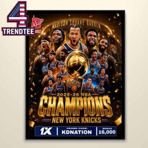 New York Knicks 2026 NBA Champions Madison Square Garden Home Decor Poster Canvas
