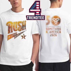 Rush Fifty Something North America Tour 2026 Bolt Two Sided T-Shirt