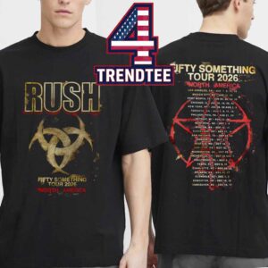 Rush Fifty Something Tour 2026 North America Stage Logo Two Sided T-Shirt