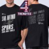 San Antonio Spurs 2026 NBA Western Conference Champions Roster Two Sided T-Shirt