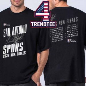 San Antonio Spurs 2026 NBA Finals Roster Two Sided T-Shirt