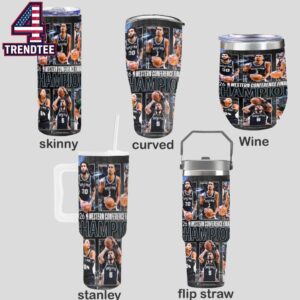 San Antonio Spurs 2026 NBA Western Conference Champions Collage Wine Stanley Flip Straw Cup Tumbler