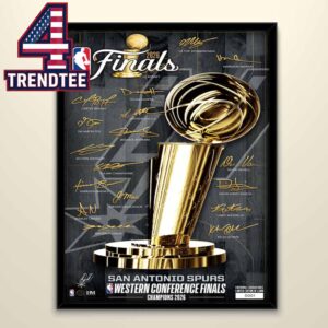 San Antonio Spurs 2026 NBA Western Conference Champions Signature Home Decor Poster Canvas