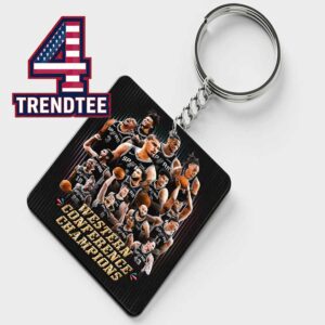 San Antonio Spurs 2026 Western Conference Champions Acrylic Wood Keychain