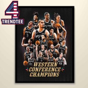 San Antonio Spurs 2026 Western Conference Champions Home Decor Poster Canvas