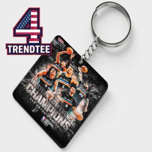 San Antonio Spurs 2026 Western Conference Champions Team Acrylic Wood Keychain