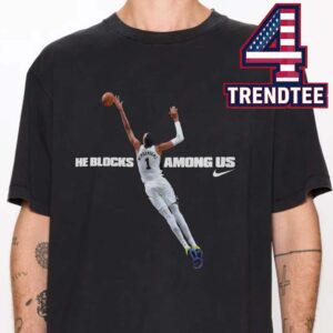 San Antonio Spurs Wemby Reactive Nike He Block Among Us Unisex T-Shirt