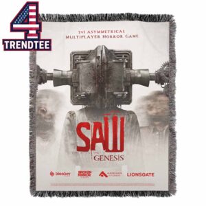 Saw Genesis Asymmetrical Multiplayer Horror Game Hooded Fleece Woven Blanket Tapestry