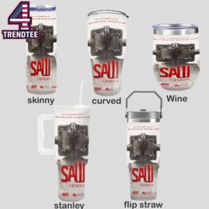 Saw Genesis Asymmetrical Multiplayer Horror Game Wine Stanley Cup Tumbler