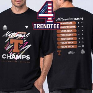 Texas Longhorns 2026 NCAA Softball Women’s College World Series National Champions Schedule Two Sided T-Shirt