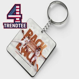 Texas Softball 2026 NCAA Softball National Champions Back To Back Acrylic Wood Keychain