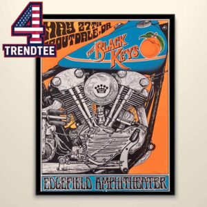 The Black Keys Edgefield Amphitheater 2026 Troutdale OR May 27th Home Decor Poster Canvas