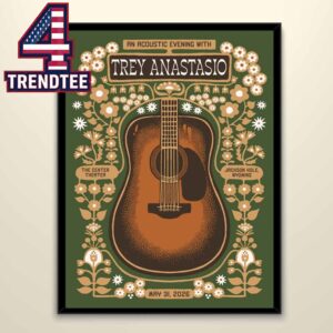Trey Anastasio The Centre Theater 2026 Jackson Hole WY May 31st Home Decor Poster Canvas