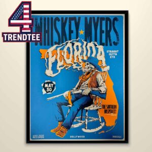 Whiskey Myers The Southern Hospitality 2026 Hollywood FL May 30th Home Decor Poster Canvas
